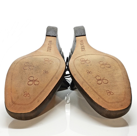 Antia Gray Leather Mary Jane Wedges Size 9WW! - Picture 6 of 7